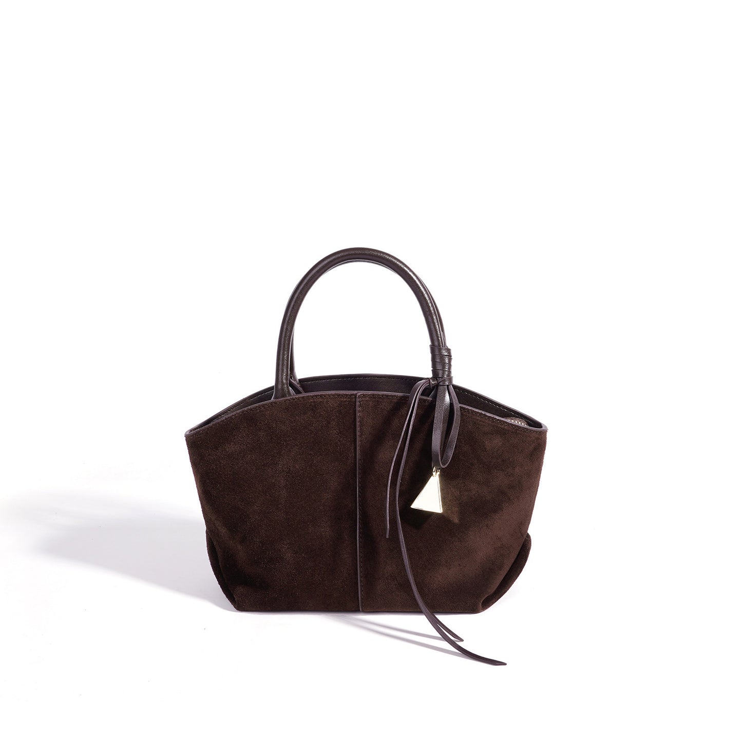 Minimalist Suede Genuine Leather Trapezoidal Clutch Bag