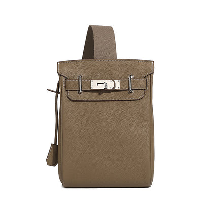 Minimalist Genuine Leather Sling Chest Bag