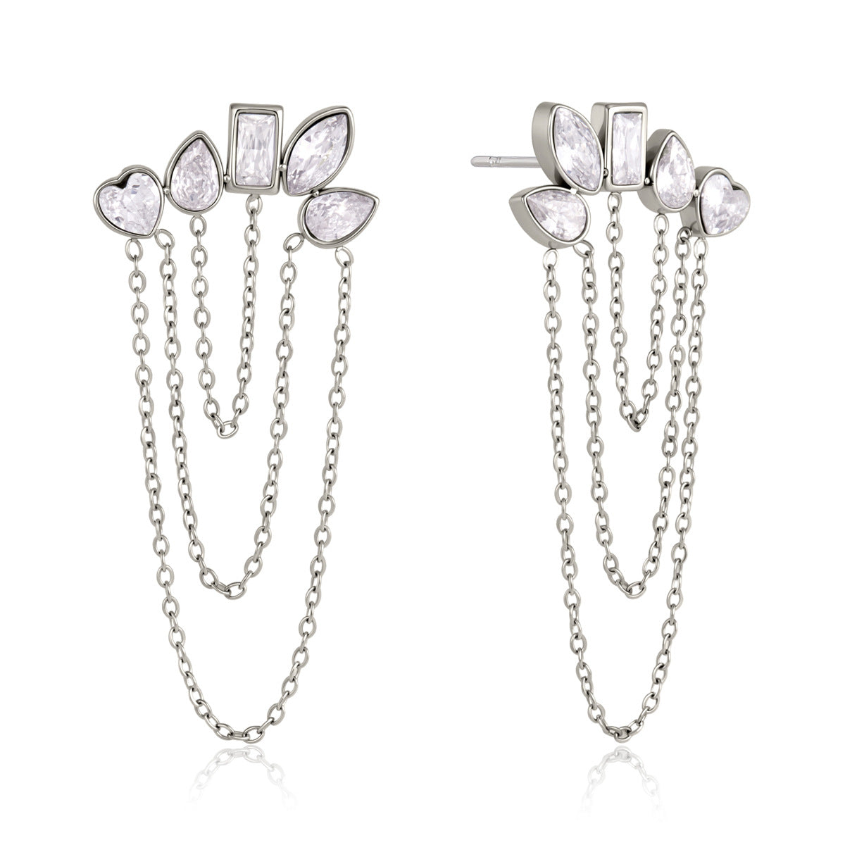 Luxury Majestic Geometric Draped Tiered Arch Earrings