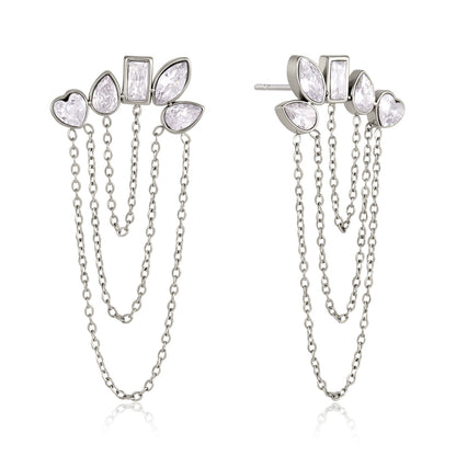 Luxury Majestic Geometric Draped Tiered Arch Earrings