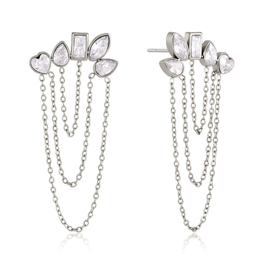 Luxury Majestic Geometric Draped Tiered Arch Earrings
