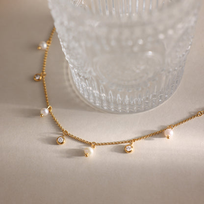 Elegant Minimalist Shimmering Fluid Station Bracelet