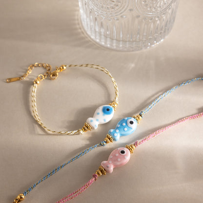 Whimsical Riviera Aquatic Dainty Charm Bracelet