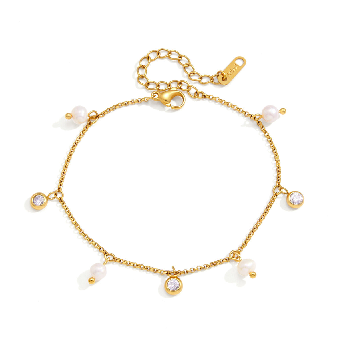 Elegant Minimalist Shimmering Fluid Station Bracelet