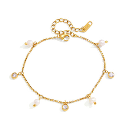 Elegant Minimalist Shimmering Fluid Station Bracelet