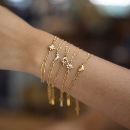 Elegant Minimalist Shimmering Double Layer Bracelet