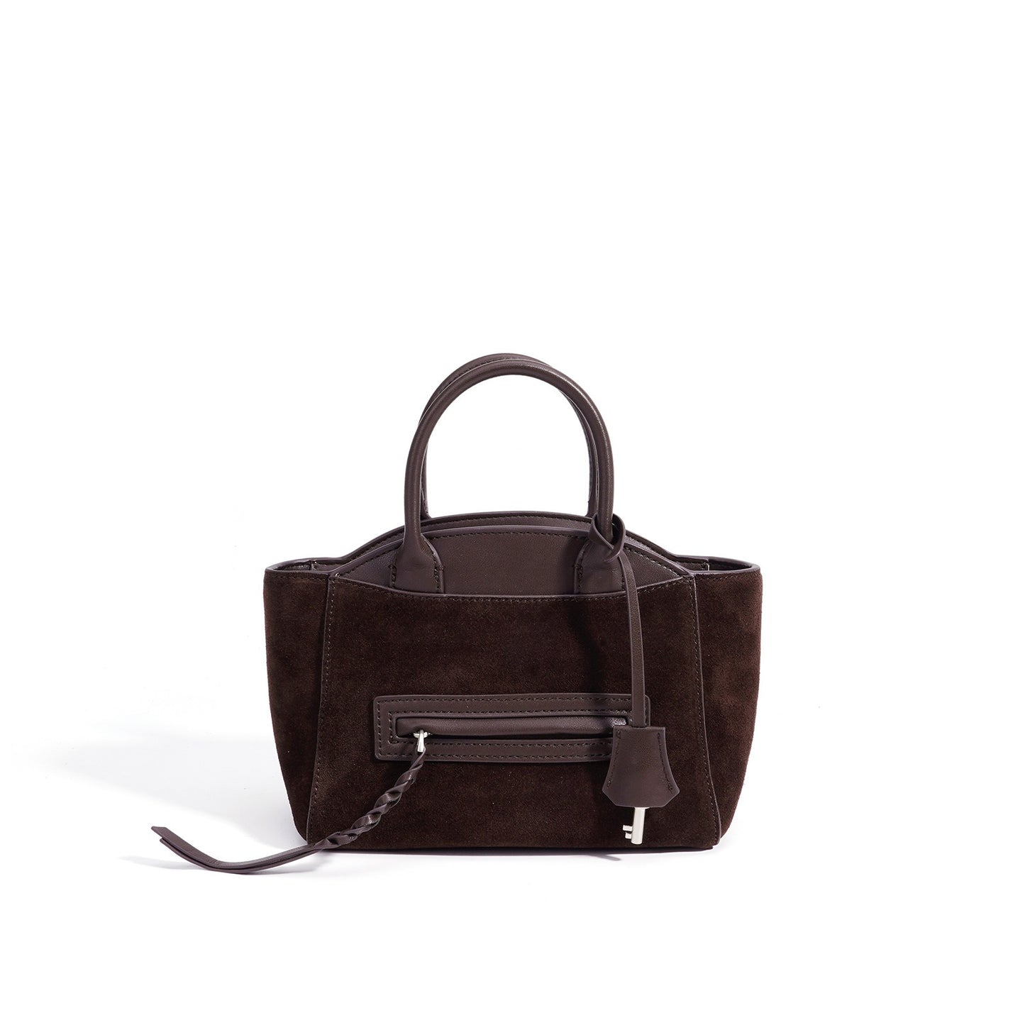Muted Suede Genuine Leather Clutch Bag