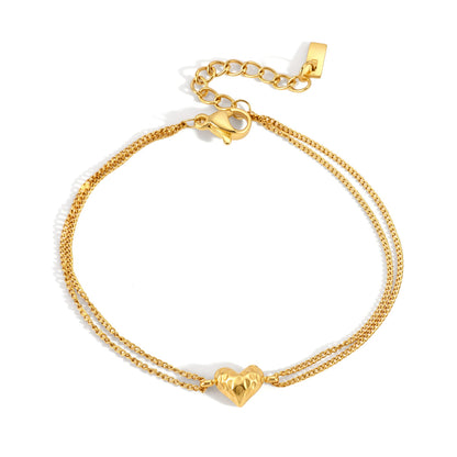 Elegant Minimalist Shimmering Double Layer Bracelet