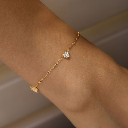 Modern Luxury Delicate Pavé Station Bracelet