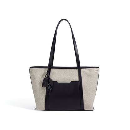 Minimalist Canvas Spacious Tote Clutch Bag