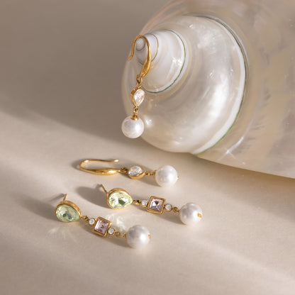 Luxury Majestic Baroque Pear Cascading Pearl Earrings