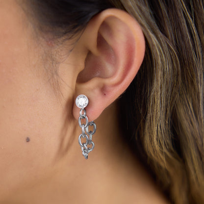 Modern Luxury Bold Cable Chain Statement Earrings