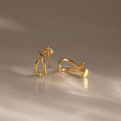 Elegant Minimalist Avant Garde Abstract Layered Earrings