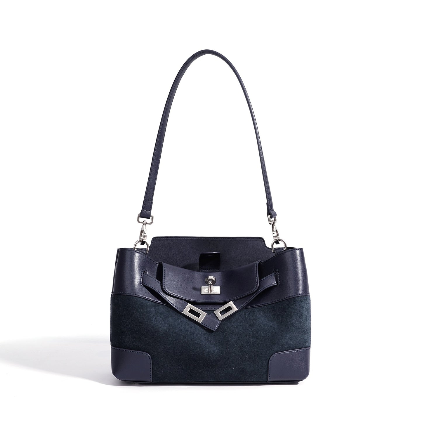 Slouchy Suede Genuine Leather Clutch Bag
