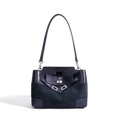 Slouchy Suede Genuine Leather Clutch Bag