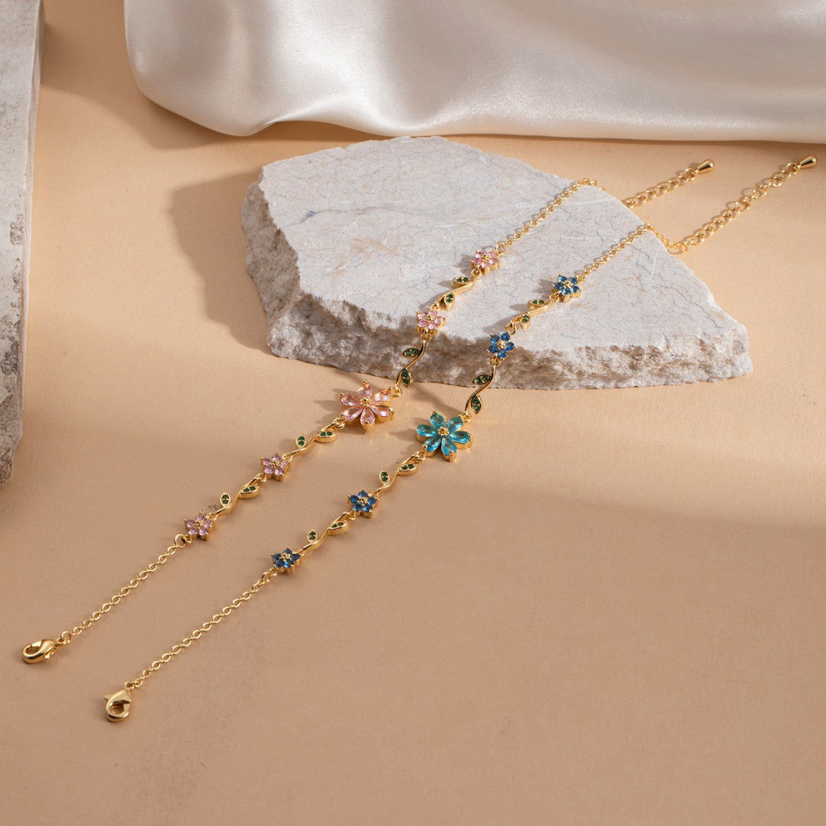 Flora Harmony Whimsical Luxury Charm Bracelet