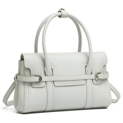 Sleek Genuine Leather Flap Satchel Clutch Bag