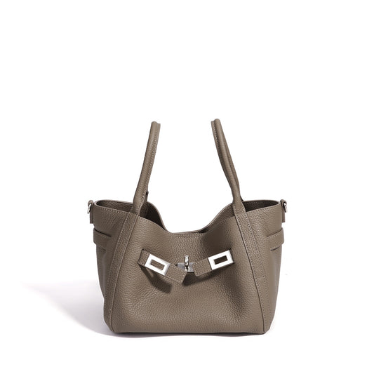 Casual Genuine Leather Mini Bucket Clutch Bag