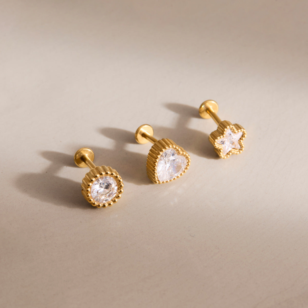Luxury Celestial Romantic Beaded Curated Stud Earrings Set