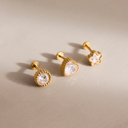 Luxury Celestial Romantic Beaded Curated Stud Earrings Set