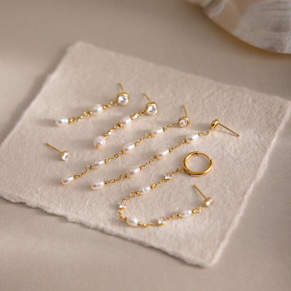 Luxury Whimsical Cascading Linear Radiant Drop Earrings
