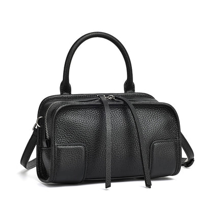 Chic Genuine Leather Boston Clutch Bag