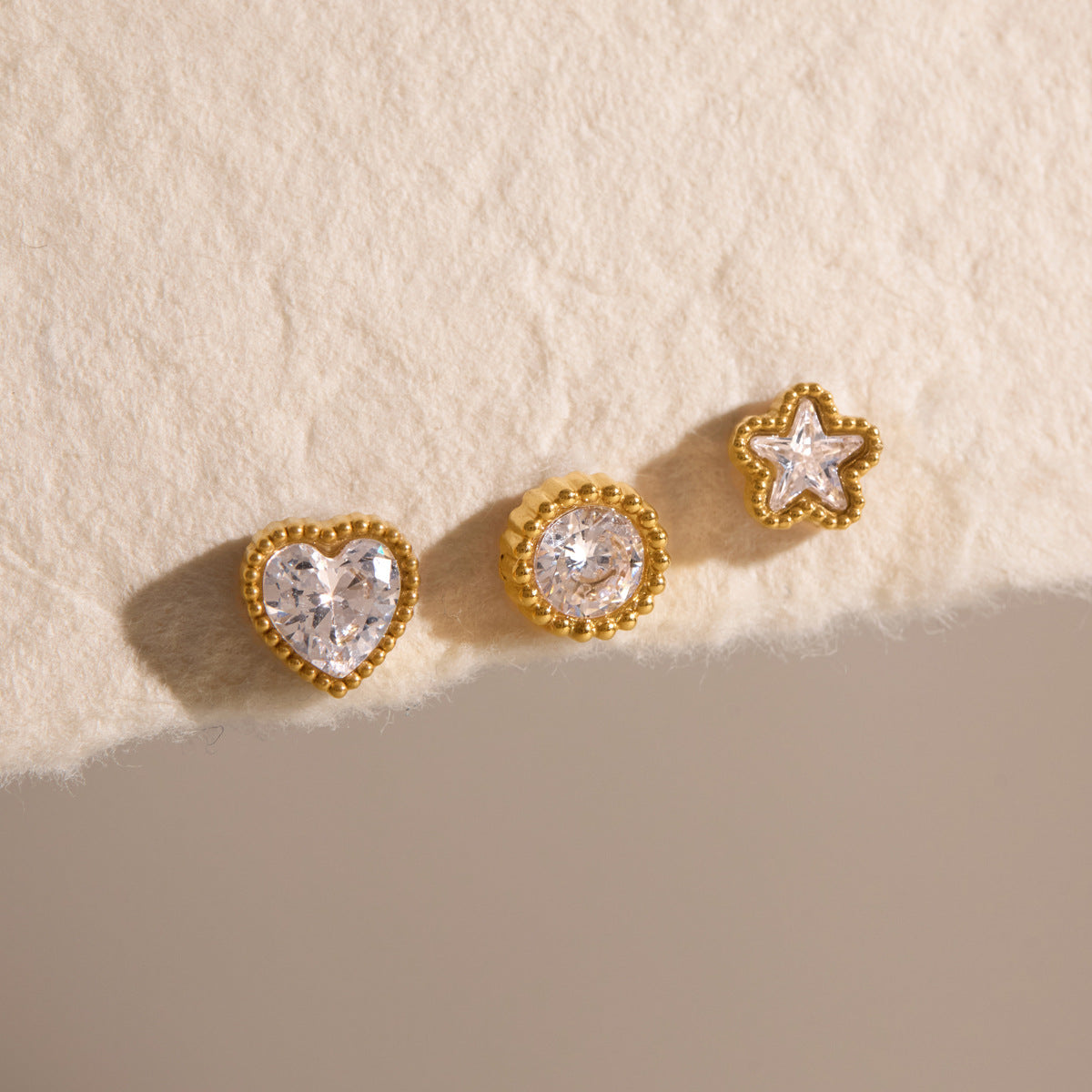 Luxury Celestial Romantic Beaded Curated Stud Earrings Set