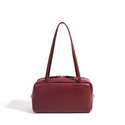 Minimalist Genuine Sheepskin Bowling Clutch Bag
