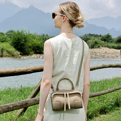 Chic Genuine Leather Boston Clutch Bag