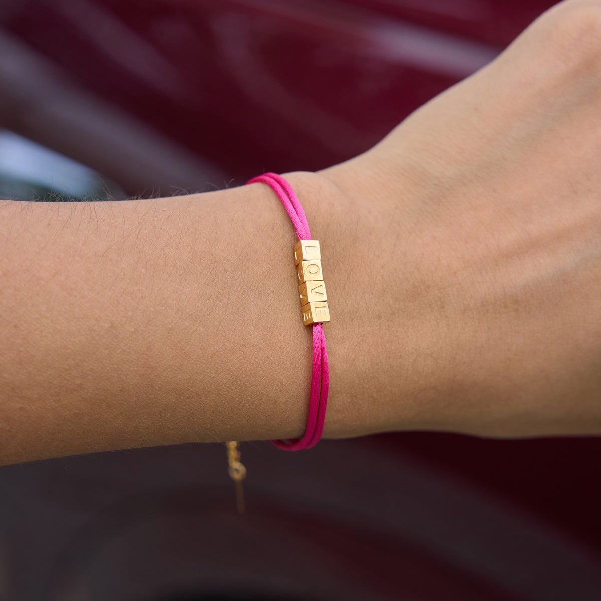 Vibrant Dopamine Iconic Charm Woven Cord Bracelet