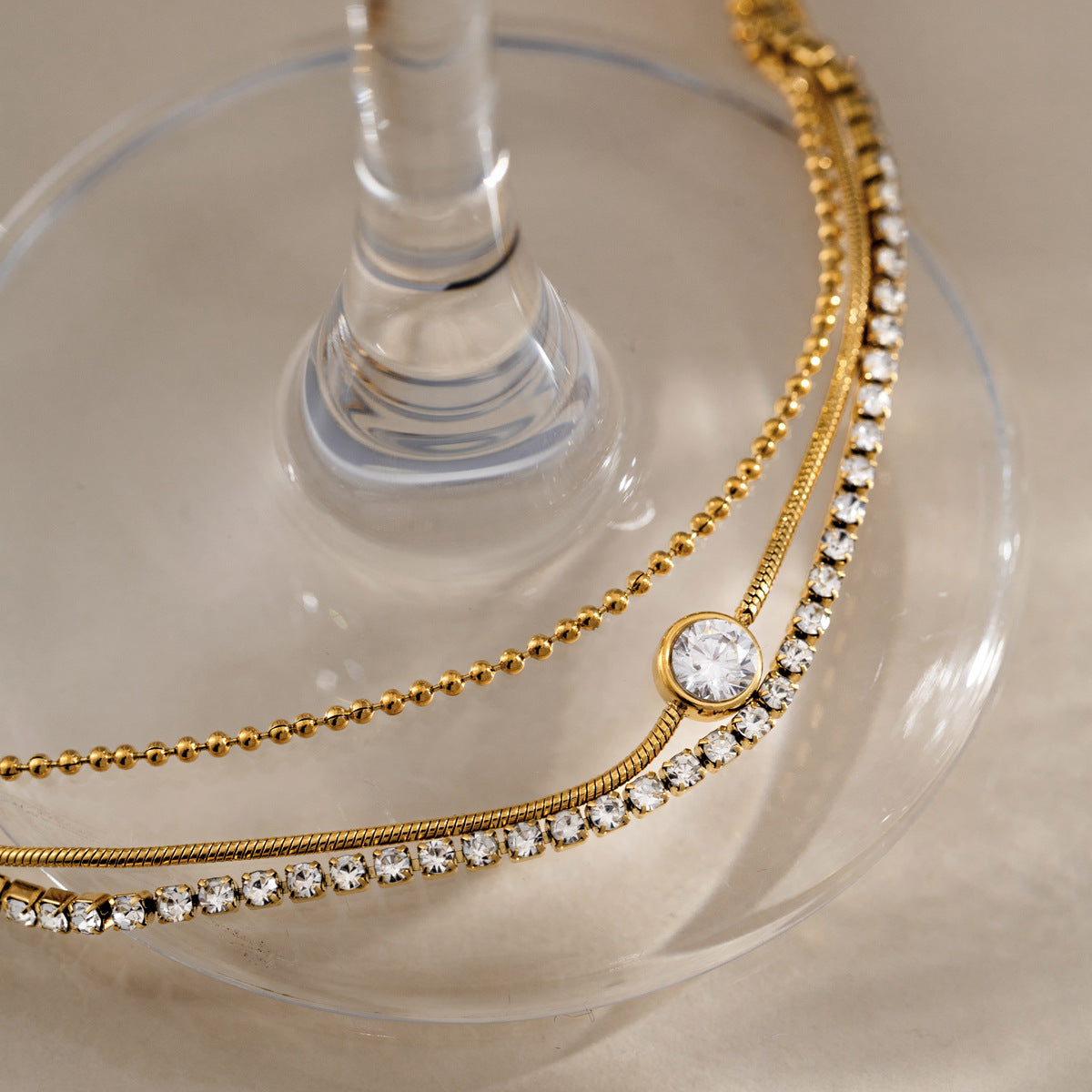 Luminary Layered Celestial Tennis Stacking Bracelet