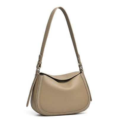 Graceful Genuine Leather Saddle Messenger Clutch Bag
