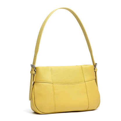 Effortless Genuine Leather Quilted Hobo Clutch Bag