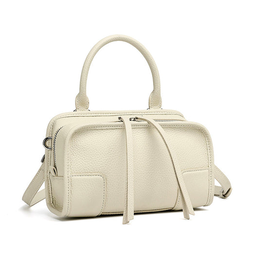 Chic Genuine Leather Boston Clutch Bag