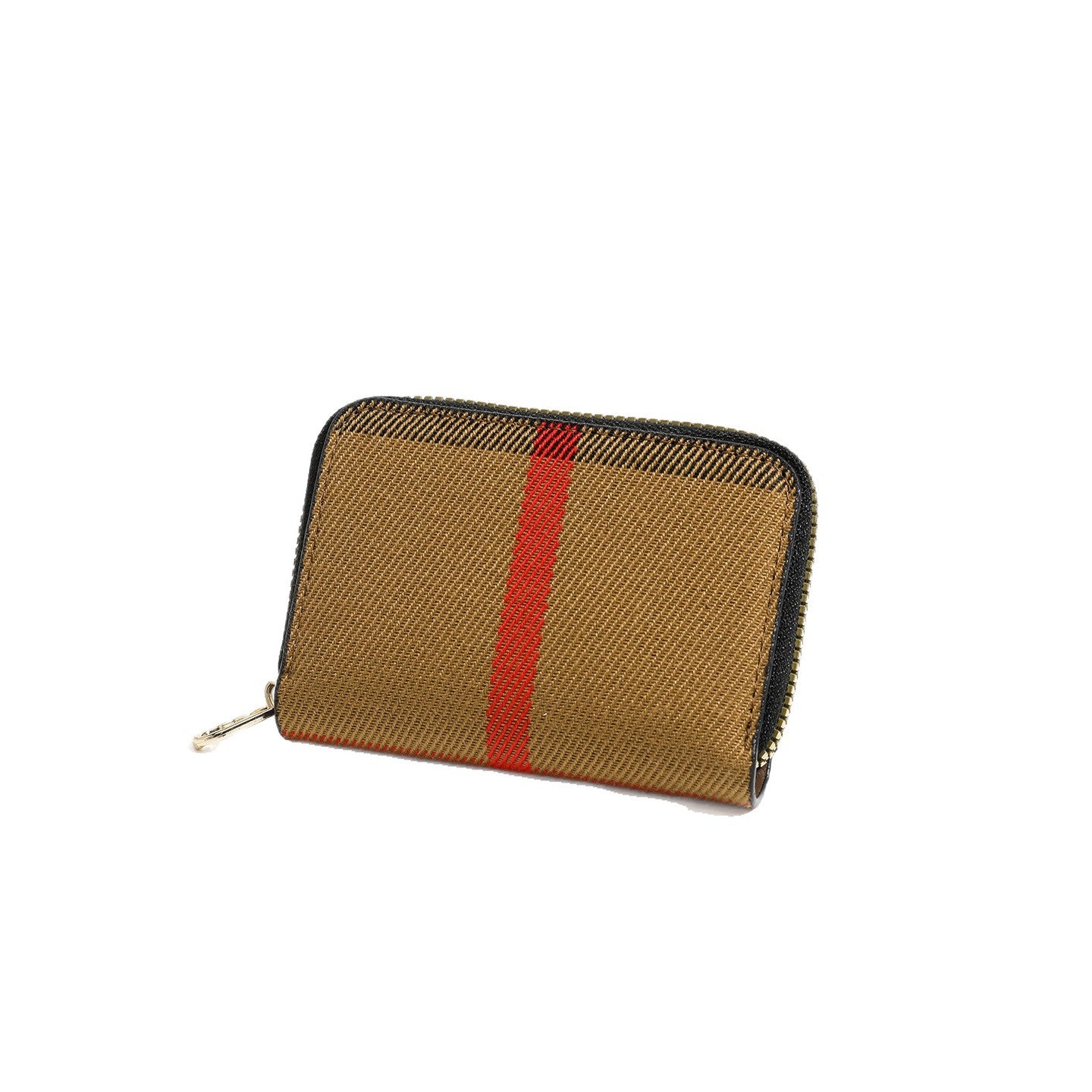 Vintage Tartan Style Canvas Zipper Card Wallet