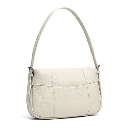 Effortless Genuine Leather Quilted Hobo Clutch Bag