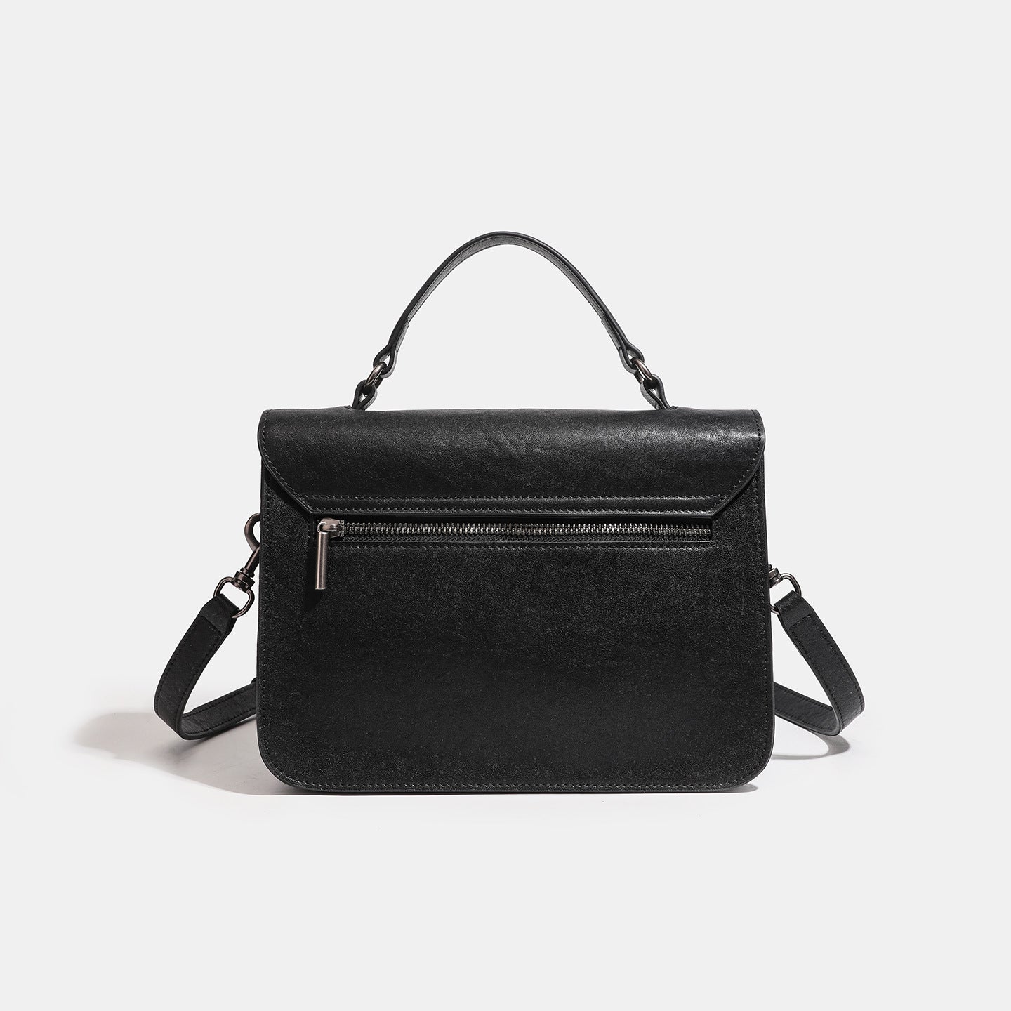 Retro Geometric Envelope Genuine Leather Messenger Clutch Bag