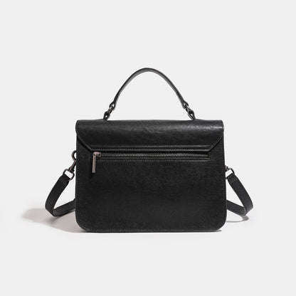 Retro Geometric Envelope Genuine Leather Messenger Clutch Bag
