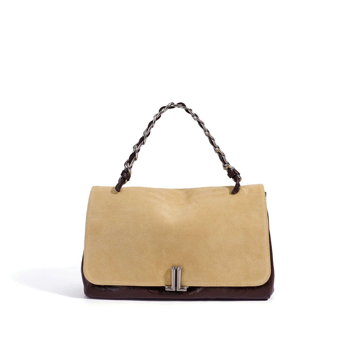 Elegant Genuine Leather Flap Messenger Clutch Bag
