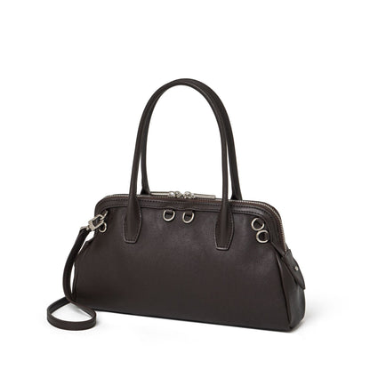 Defined Genuine Leather Boston Clutch Bag