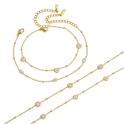 Modern Luxury Delicate Pavé Station Bracelet