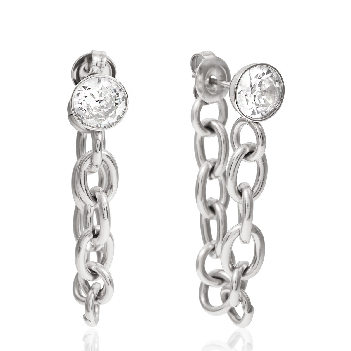 Modern Luxury Bold Cable Chain Statement Earrings