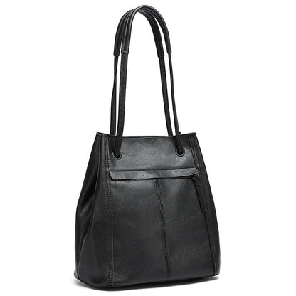 Artisanal Soft Genuine Leather Tote Clutch Bag