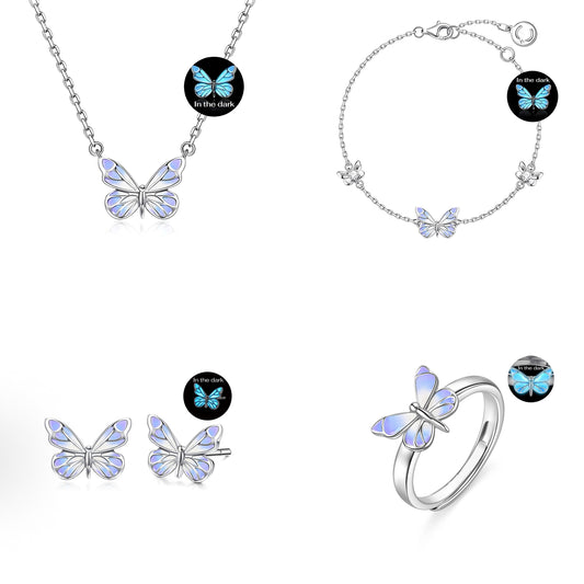 [Limited Edition] Luminous Dream Purple Butterfly Jewelry 4-in-1 Bundle