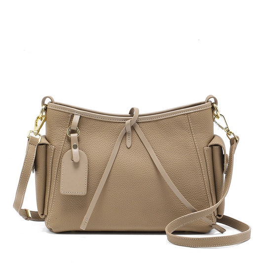 Women's Genuine Leather Stylish Versatile Large-Capacity Single-Shoulder Crossbody Bag