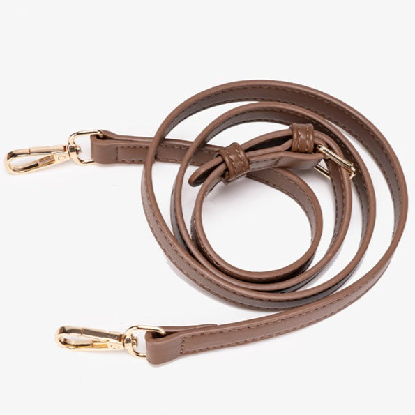 Elegant Brown Pebbled Vegan Eco-Leather Crossbody Clutch Bag