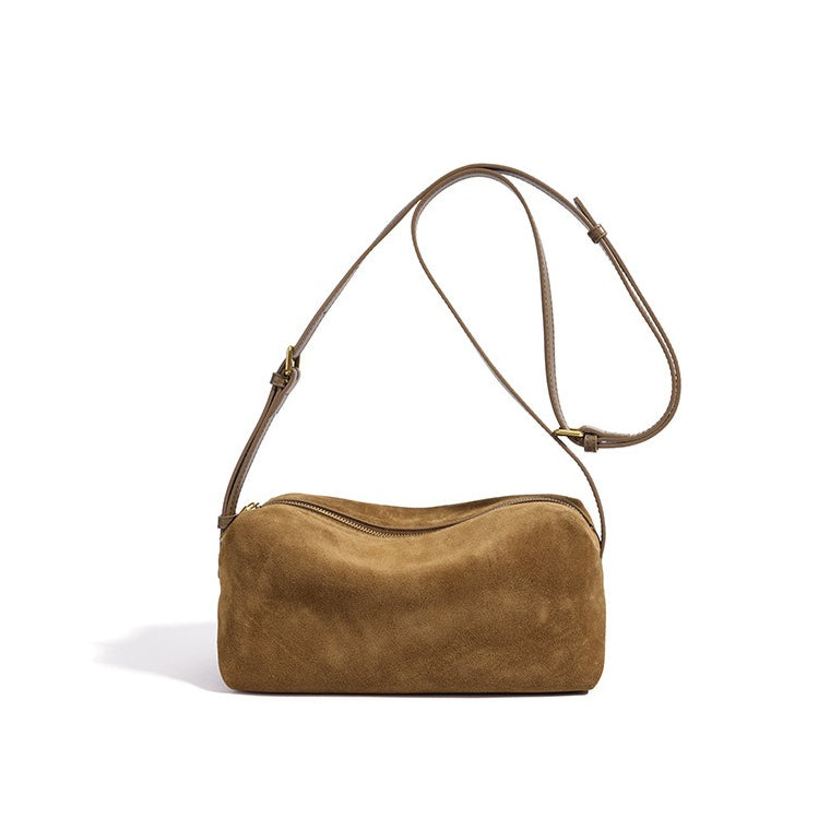 Vintage Suede Genuine Leather Clutch Bag
