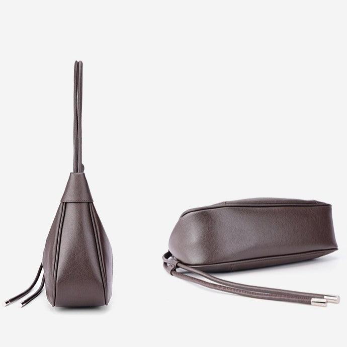 Women's Sable Crescent Genuine Leather Hobo Bag