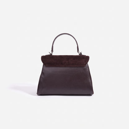 Retro Suede Genuine Leather Kelly Clutch Bag