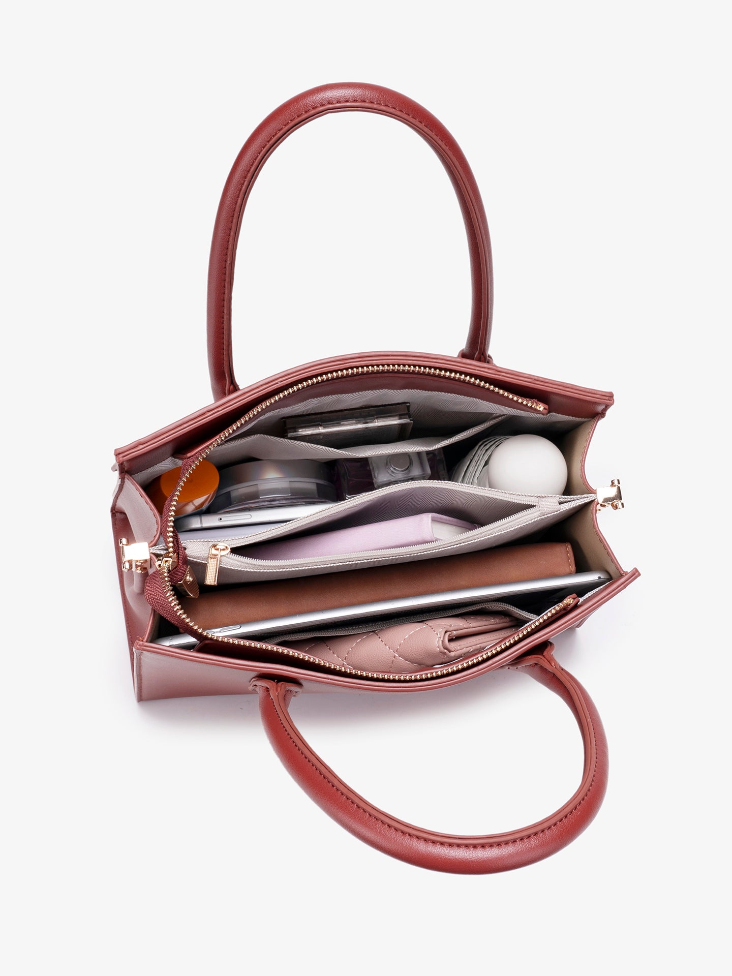 Classic Jacquard Vegan Eco-Leather Satchel Clutch Bag With Metal Charm